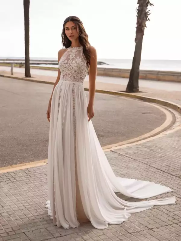 10 ideas de vestidos de novia para bodas la playa