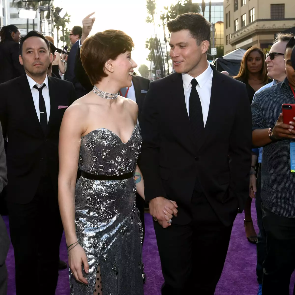 Scarlett Johansson y Colin Jost