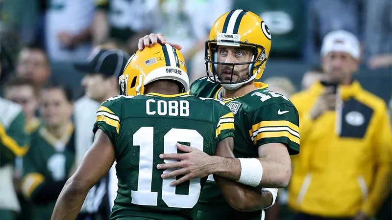 Randall Cobb y Aaron Rodgers