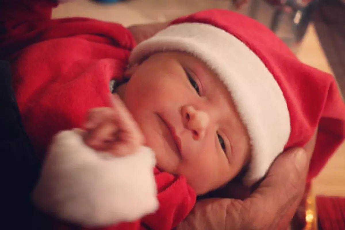 Su bebé llegó como un verdadero regalo de Navidad.