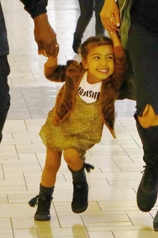 North fue la más feliz de poder disfrutar una tarde en familia sin el acoso de la prensa.