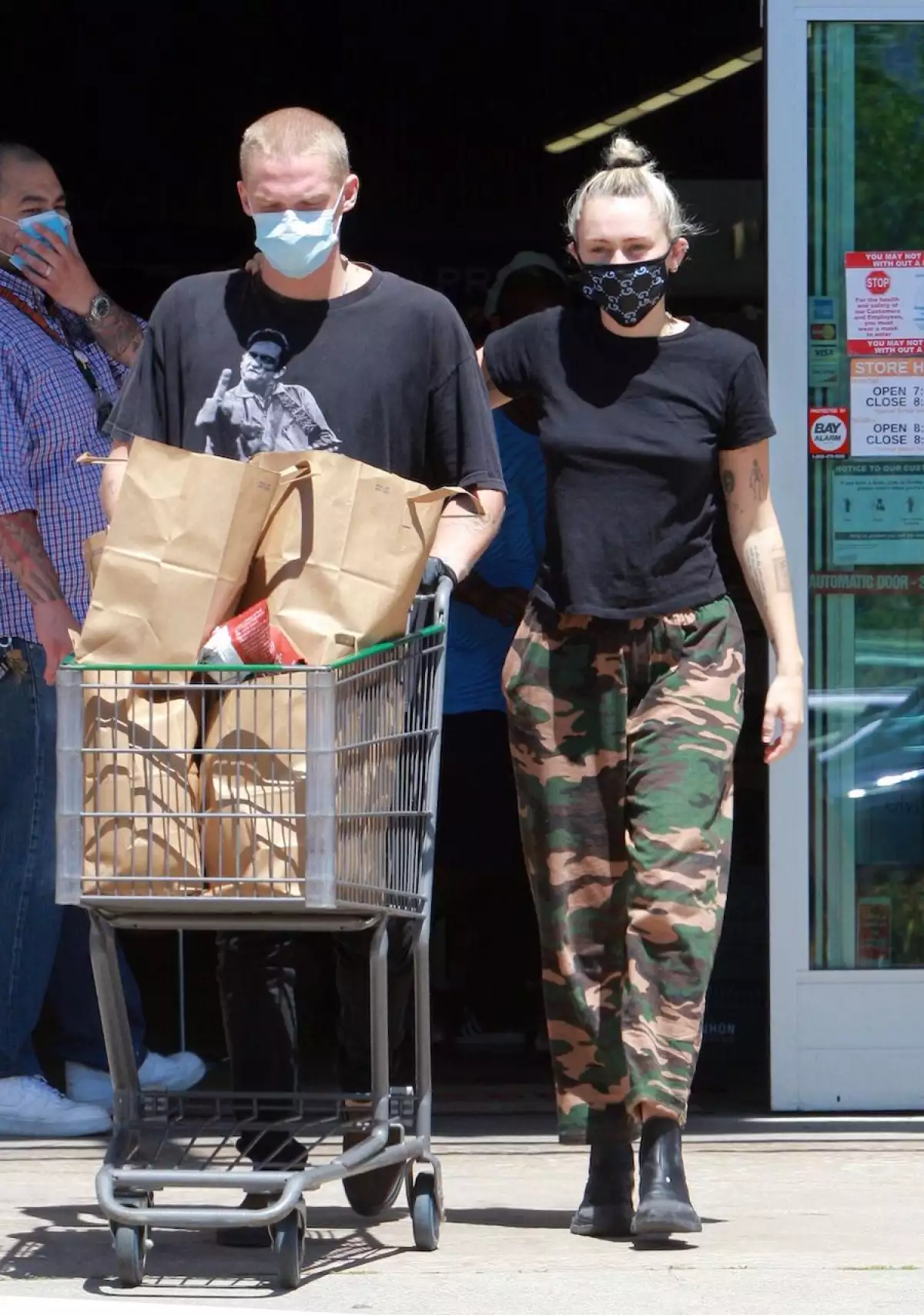 Miley Cyrus and Cody Simpson out and about, Los Angeles, USA - 23 Apr 2020