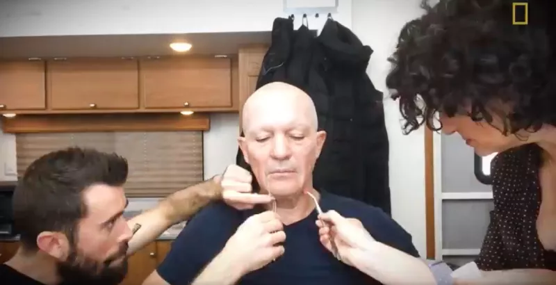 Antonio Banderas caracterizado como Picasso