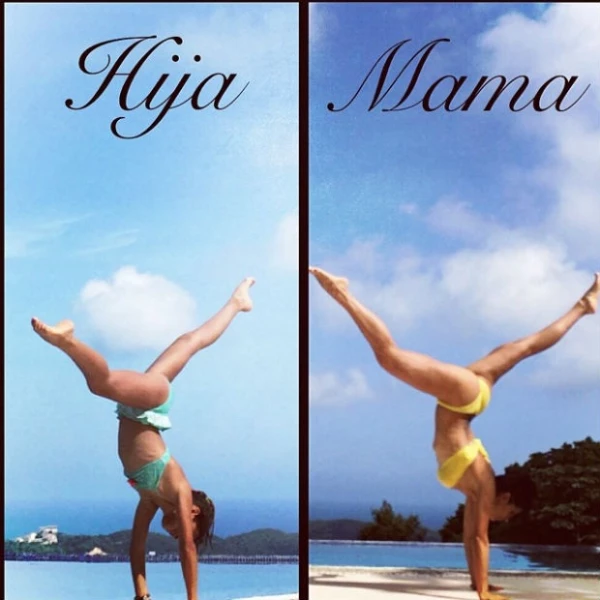 Bárbara comparte su estilo de vida saludable con su hija Alexa.