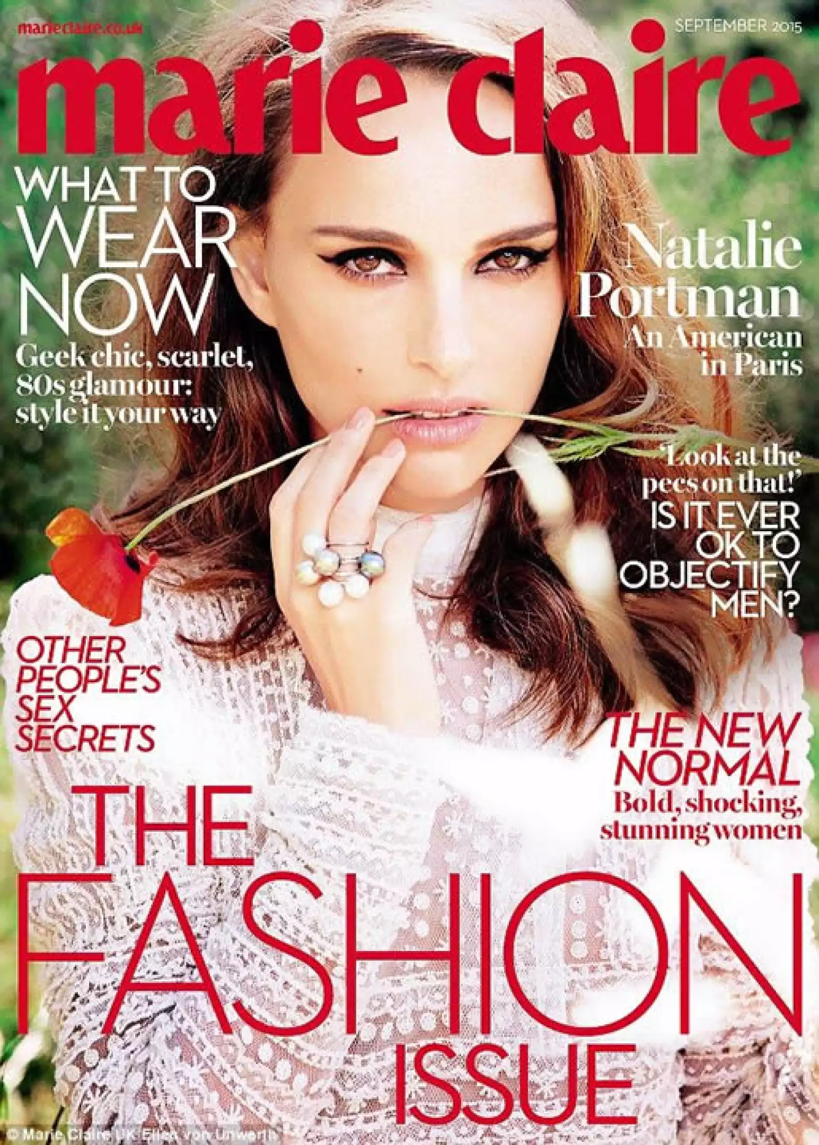 Marie Claire UK: La actriz Natalie Portman es la portada que fue fotografiada por Ellen Von Unwerth.