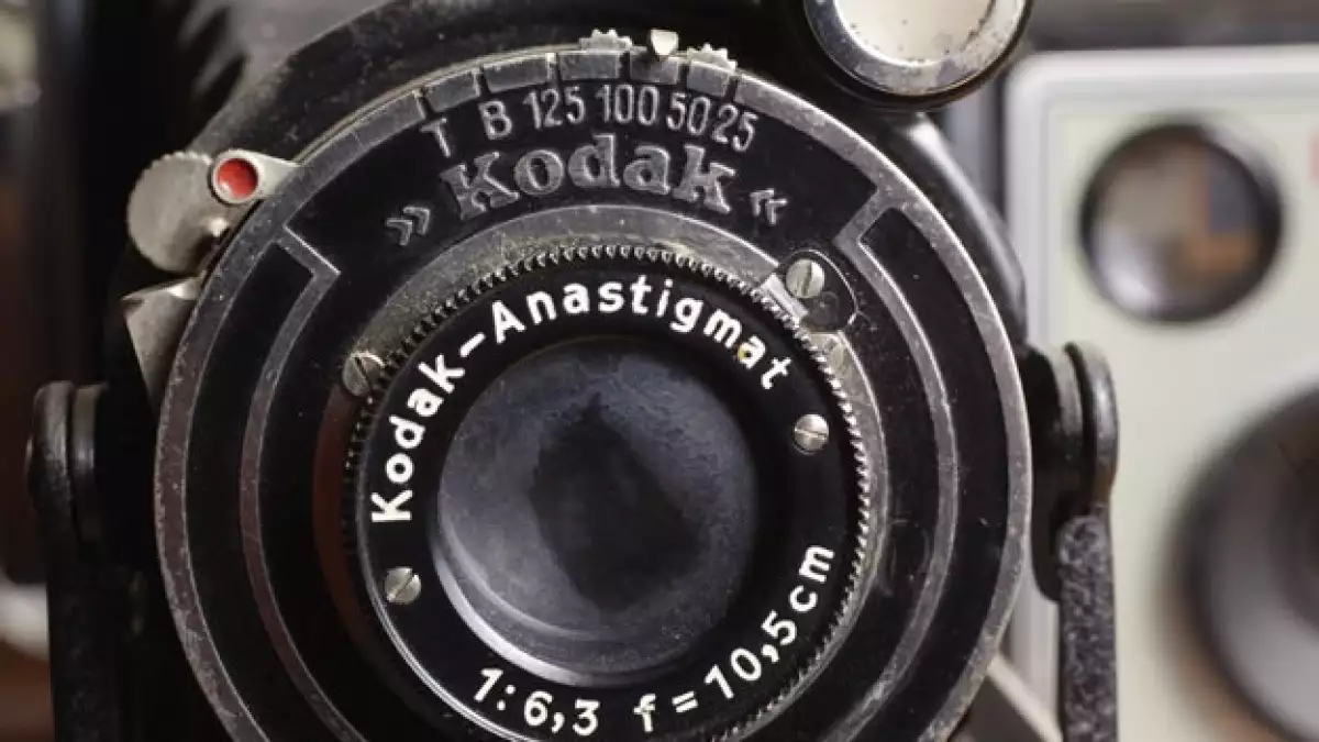 Una vieja camara fotografica kodak