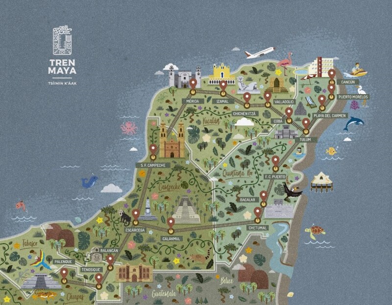 tren maya mapa