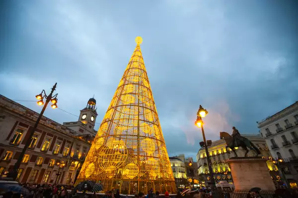 Christmas Tree on Puerto del Sol, Madrd