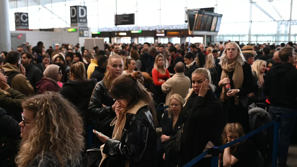 Pasajeros en el aeropuerto