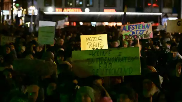 protestas contra partido nazis alemania