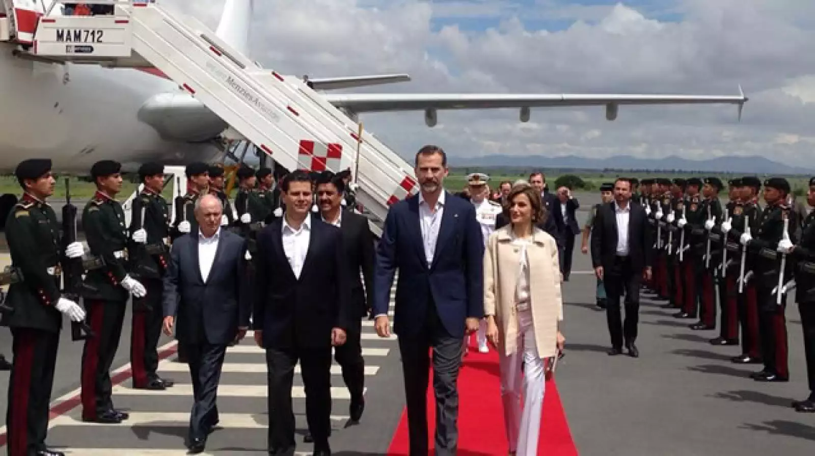 Durante su visita a Zacatecas están acompañados por Enrique Peña Nieto y Angélica Rivera.