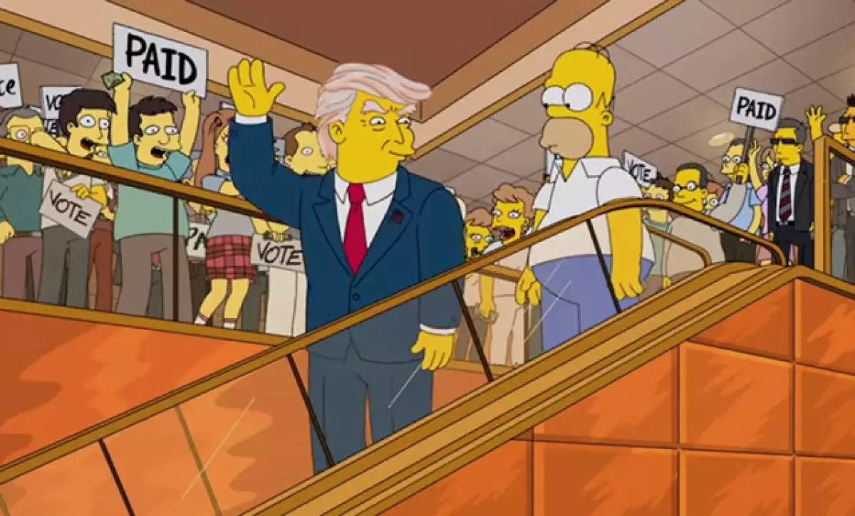 El patriarca de los Simpson termina perdido en el tupé mágico de Trump; además Ariana Grande, Diego Boneta y más estrellas se bañan en sangre y Brody Jenner se pone a hablar de sexo.