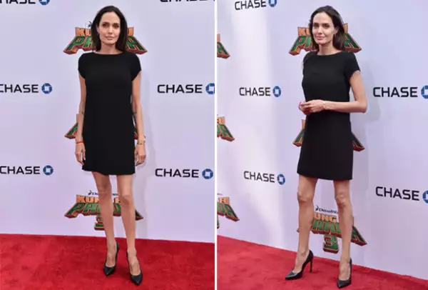 Hace unas semanas, en la premiere de Kung-Fu Panda 3, Angelina llamó la atención por sus piernas y brazos extremadamente delgados.