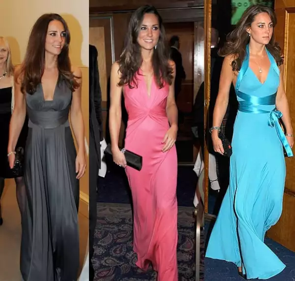 Kate Middeton en vestidos de noche.