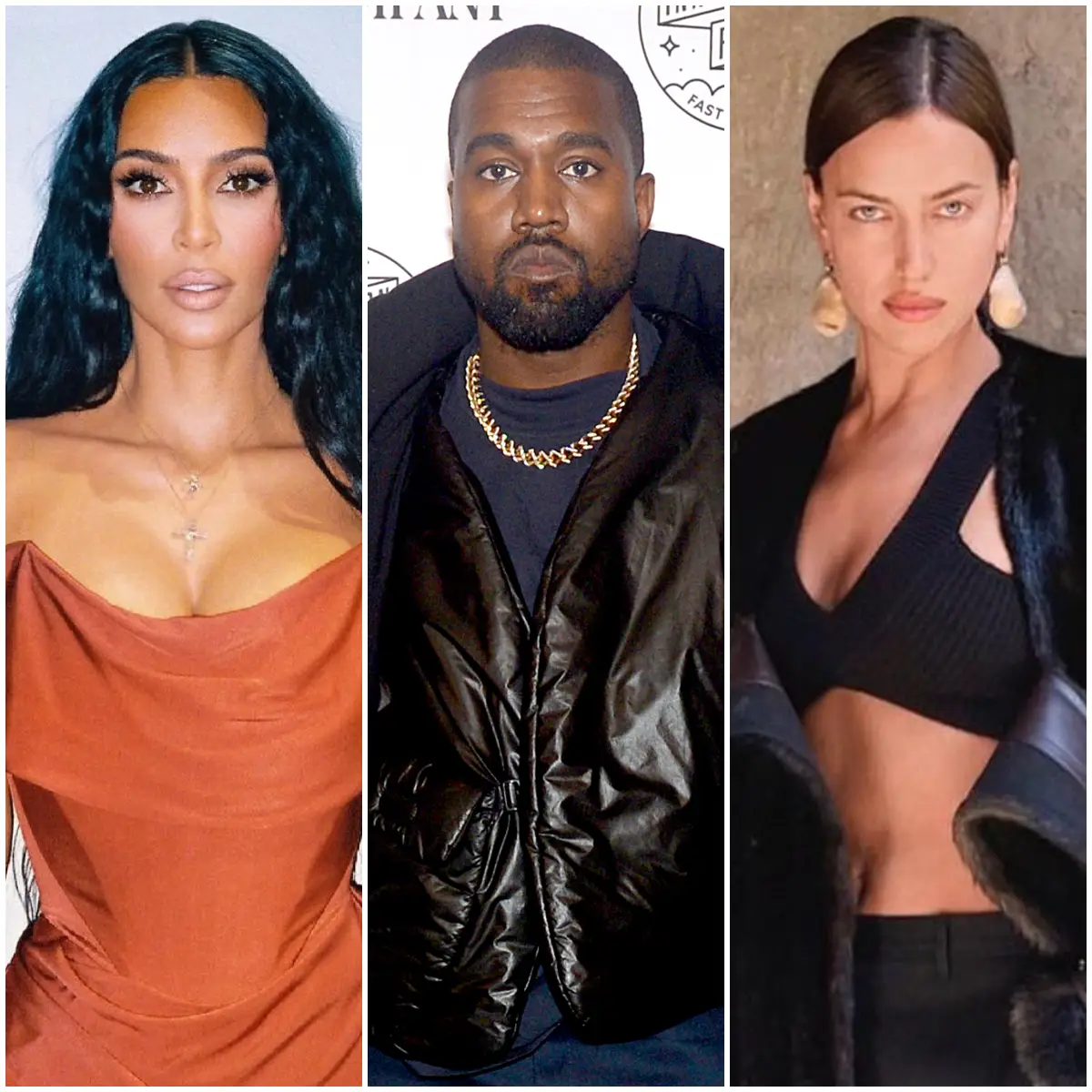 Kim Kardashian, Kanye West e Irina Shayk