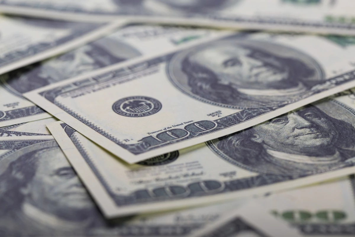 Dollar banknotes background