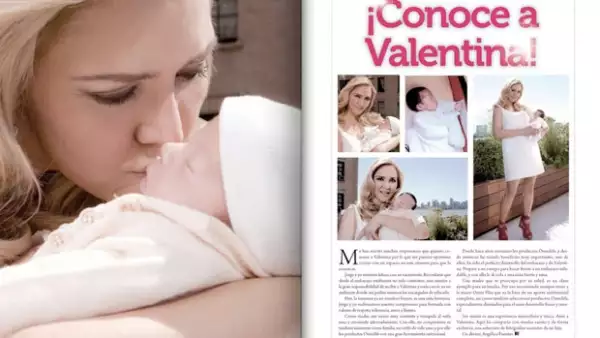 La esposa de Jorge Vergara dio a conocer a su pequeña hija mediante una selección de fotos que fueron publicadas en la revista oficial de Omnilife.