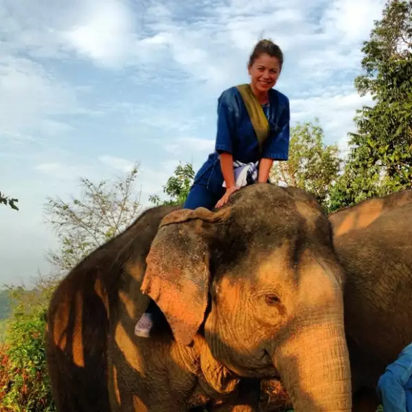 La rubia publicó esta linda imagen durante su viaje a Tailandia a donde llegó hace dos días.