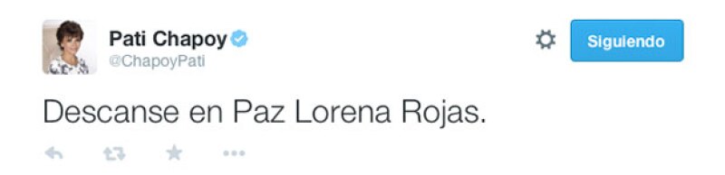 Pati Chapoy lamentó su partida.