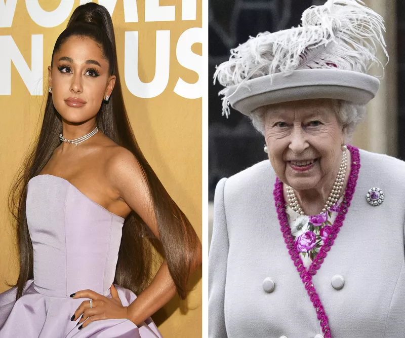 Reina Isabel y Ariana Grande 