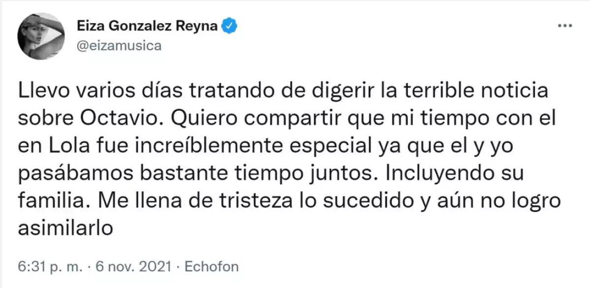 Twitter de Eiza González 