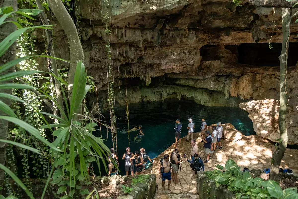 Los cenotes son parte de los atractivos del paisaje yucateco. Foto: Felipe Carrasco.