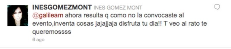 Inés Gomez Mont comentó lo publicado por Paty Chapoy a Galilea, lo que provocó la molestia de la conductora.