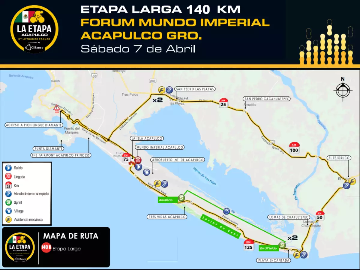 Trazado Etapa Acapulco 2018