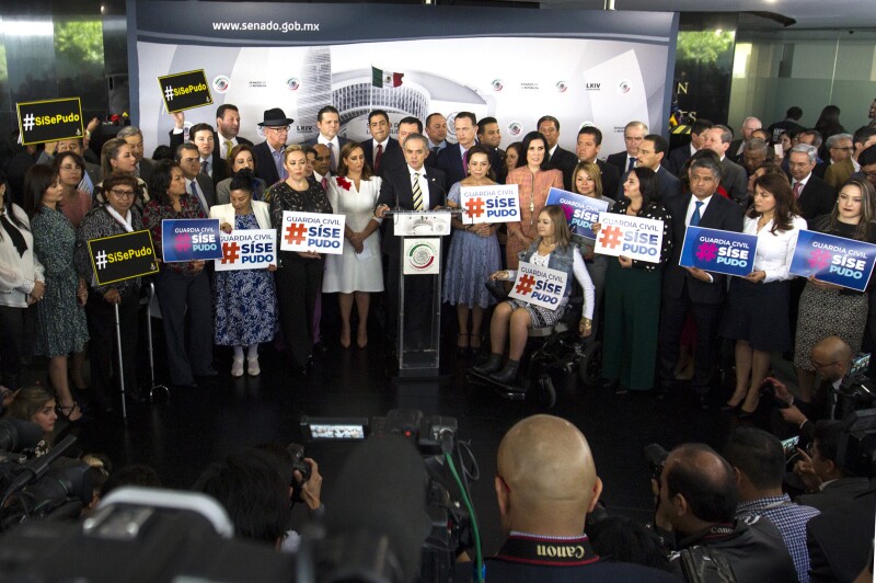 Senado Guardia Nacional con mando civil