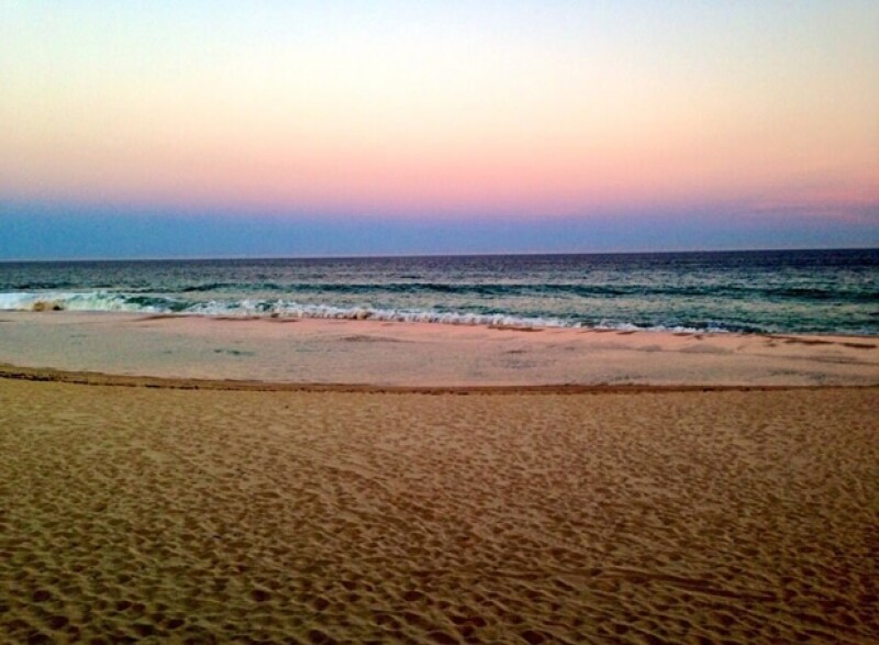 `Rise and shine paradise style´(Amanecer al estilo paraíso), fue lo que escribió Lea junto a esta imagen del mar.
