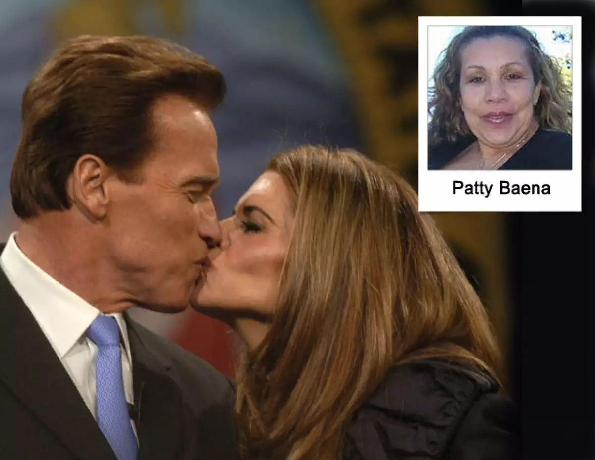 La ama de llaves Patty Baena tuvo un hijo con Arnold por lo que Maria le pidió el divorcio al actor.