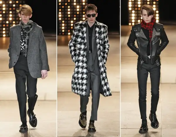 ¿Hay mejor forma de usar las texturas? Saint Laurent nos enamoró con sus combinaciones invernales.