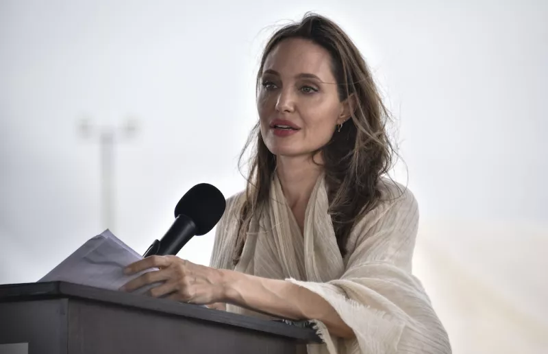 Angelina Jolie Visits Refugee Camp in the Colombia-Venezuela Border