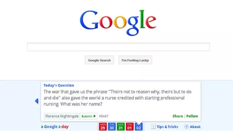 Pantalla de a Google a day