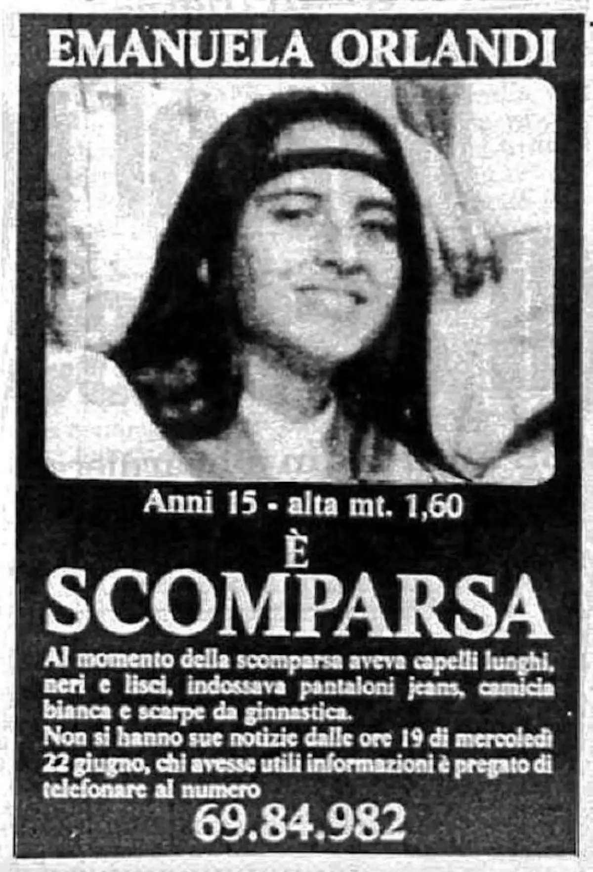 Emanuela Orlandi adolescente vaticana desaparecida en 1983