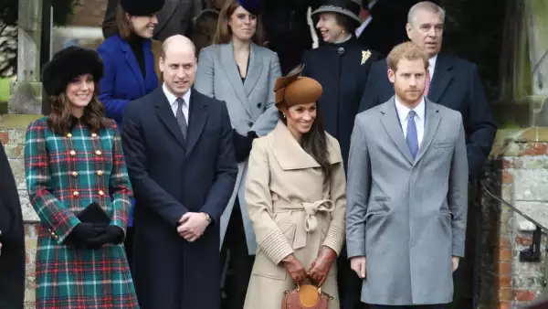 Members Of The Royal Family Attend St Mary Magdalene Church In Sandringham
