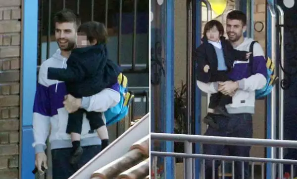 El feliz papá en espera de Shakira para comenzar la fiesta.