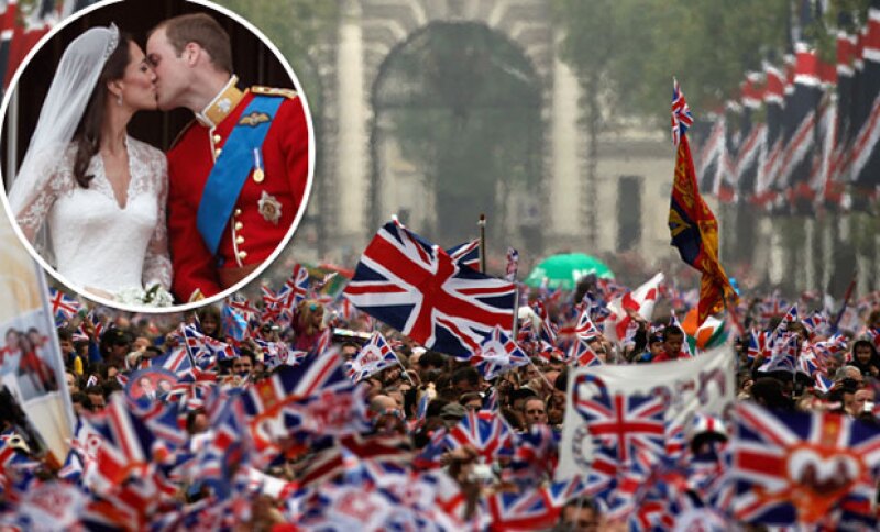 El turismo por la boda de Kate y William aumentó en 2011 un 80 por ciento.