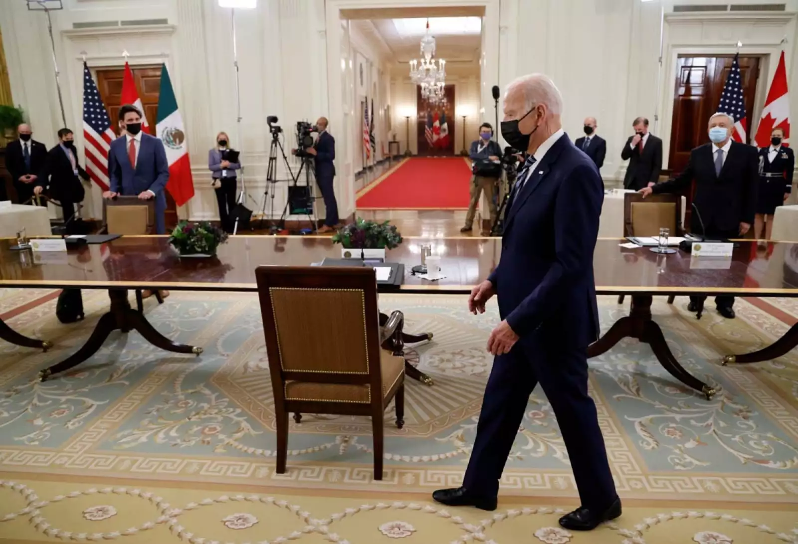 U.S. President Biden hosts leaders of Canada and Mexico at White House in Washington