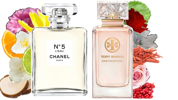 Chanel Nº5 L'Eau y Tory Burch Jolie Fleur Rose