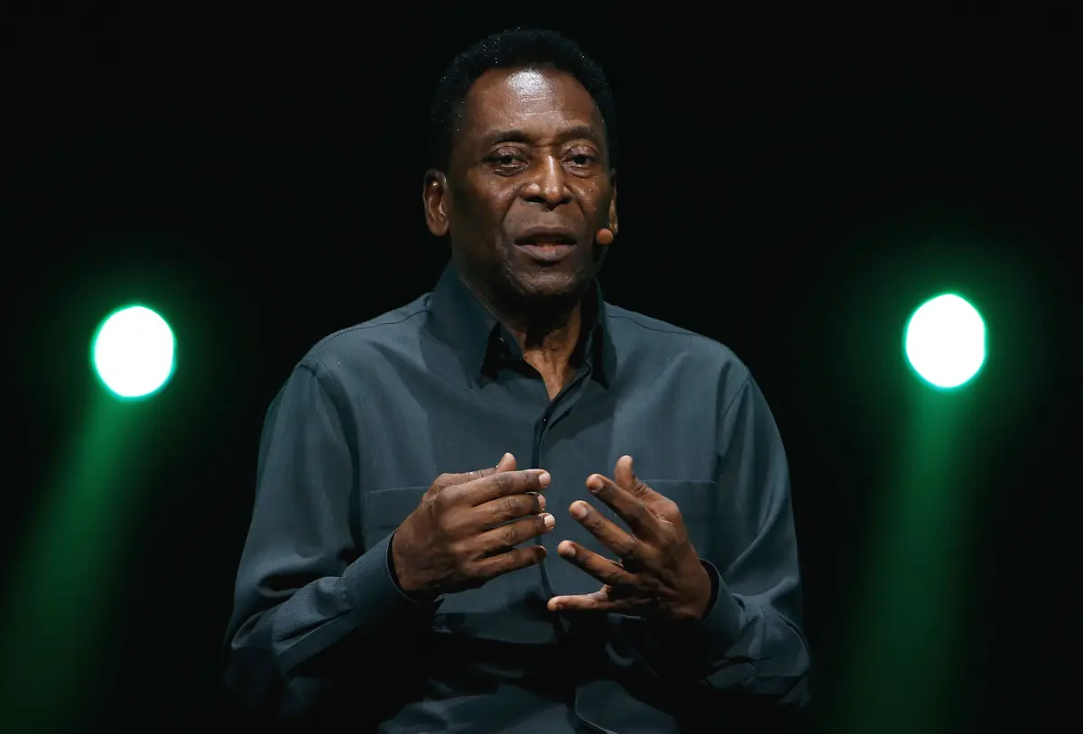 (Retrato de Pelé, ídolo del fútbol)