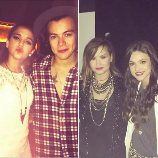 La afortunada Bruna, en otras ocasiones ha tenido oportunidad de conocer a Harry Styles y a Demi Lovato.