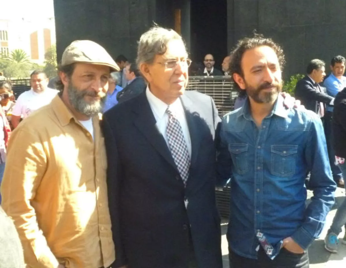 Daniel Giménez Cacho, Cuauhtémoc Cárdenas y Fernando Rivera Calderón.