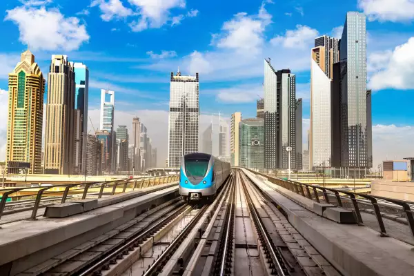 Metro railway in Dubai