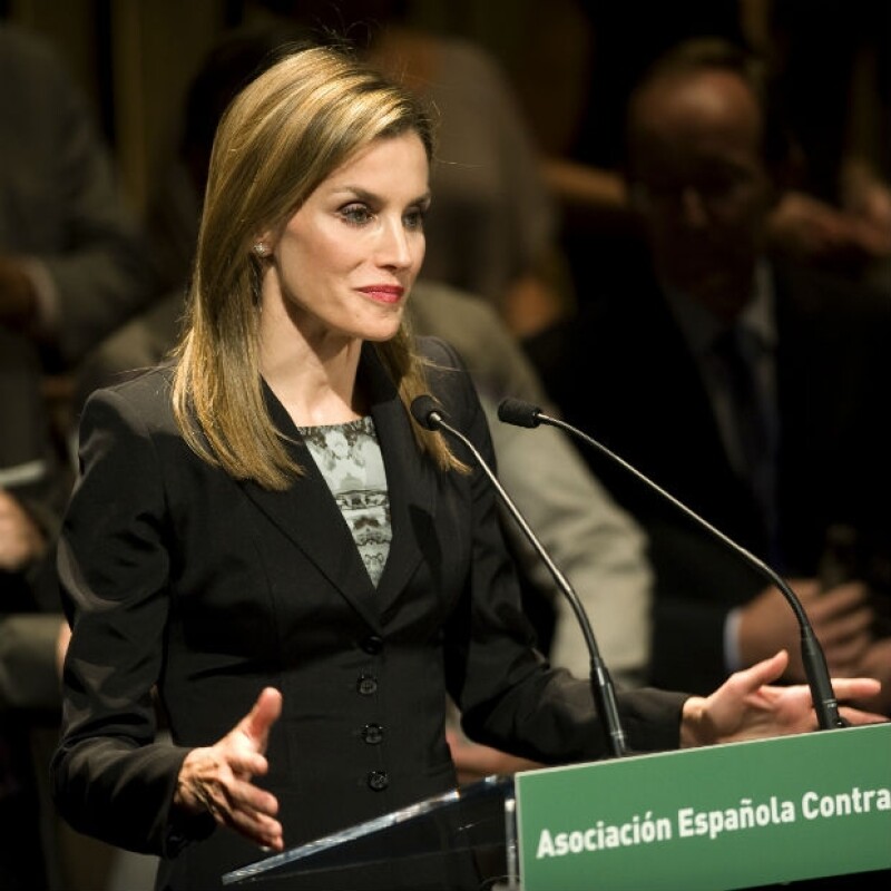 La reina Letizia en un reciente evento público de la Asociación Española contra el cáncer.