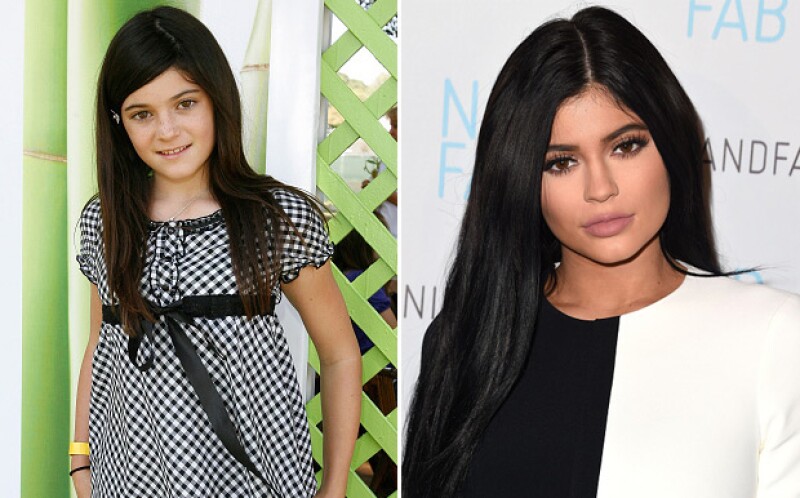 Kylie lucía así en el 2007 con una imagen completamente natural. A la izquierda es como luce actualmente.