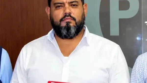 Zenón Juárez Hernández, dirigente del PRI en el municipio de Tetecala, en una foto de 2025, cuando tomó protesta como subsecretario de organización del PRI en Morelos.