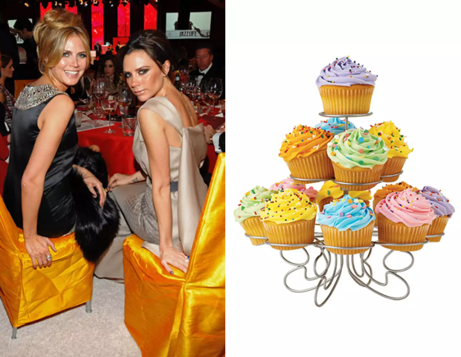 Con el fin de consentir a su amiga en su cumpleaños, Heidi Klum le envió a Victoria un arreglo con 52 cupcakes que eludían a cada semana del año.