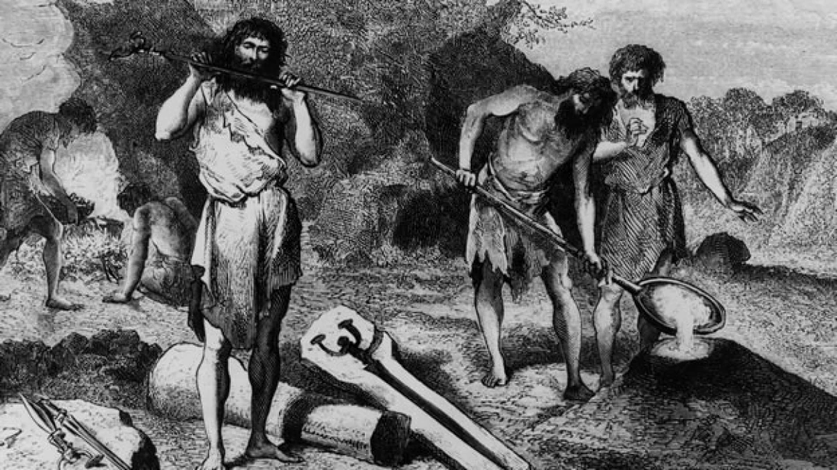 hombre cavernas herramientas