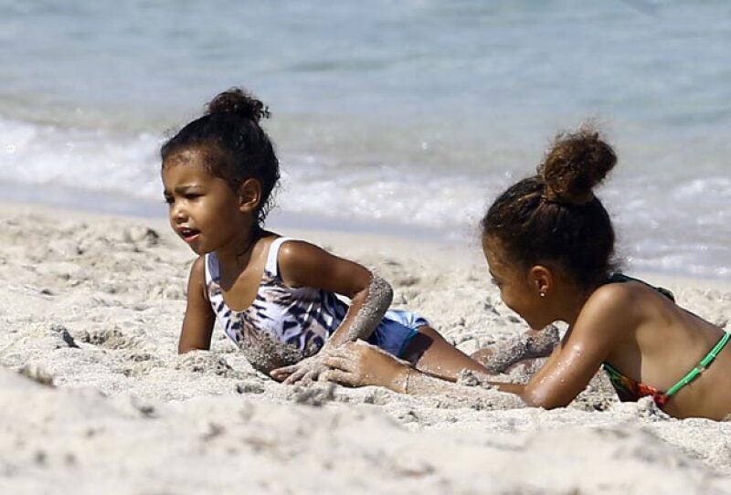 North se divirtió con Sophia Pippen, hija de la amiga de Kim, Larsa Pippen.